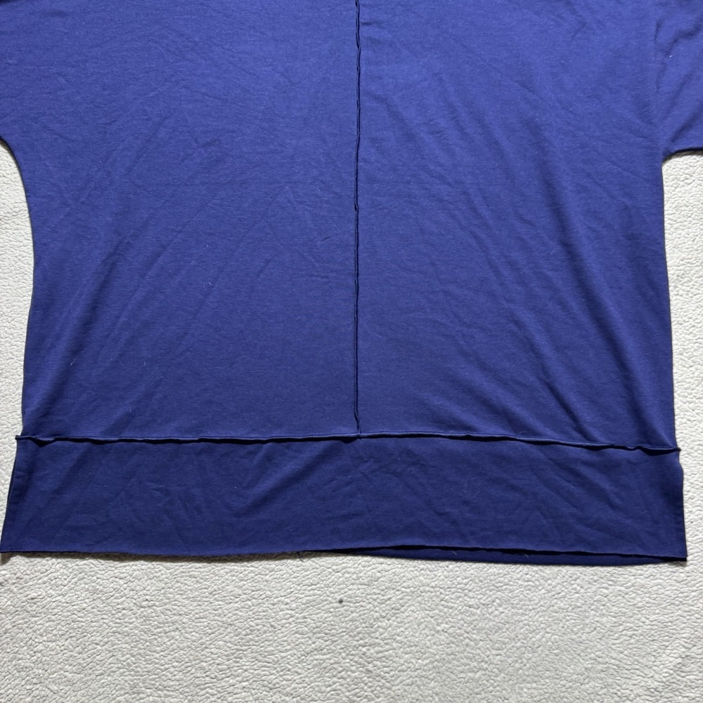 Spanx Sweatshirt Womens 1X Blue Dolman Sleeve Oversized Relaxed Boyfriend Top - Picture 4 of 12